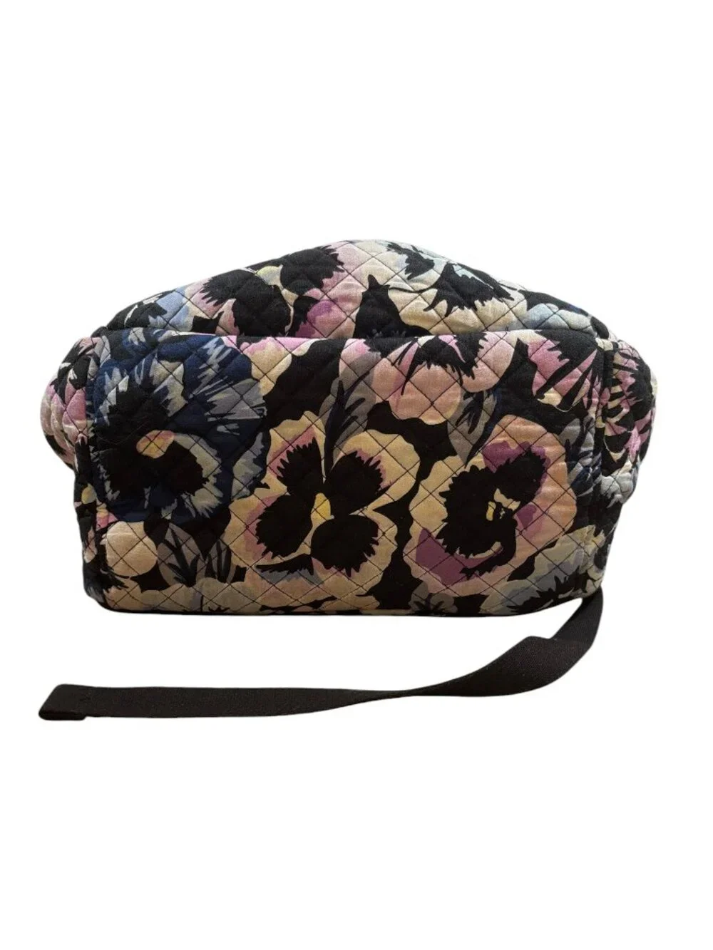 Large Vera Bradley Iconic Campus Backpack Quilted Plum Pansies